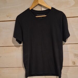 Aeropostale Black Graphic Logo Crew Neck Tee